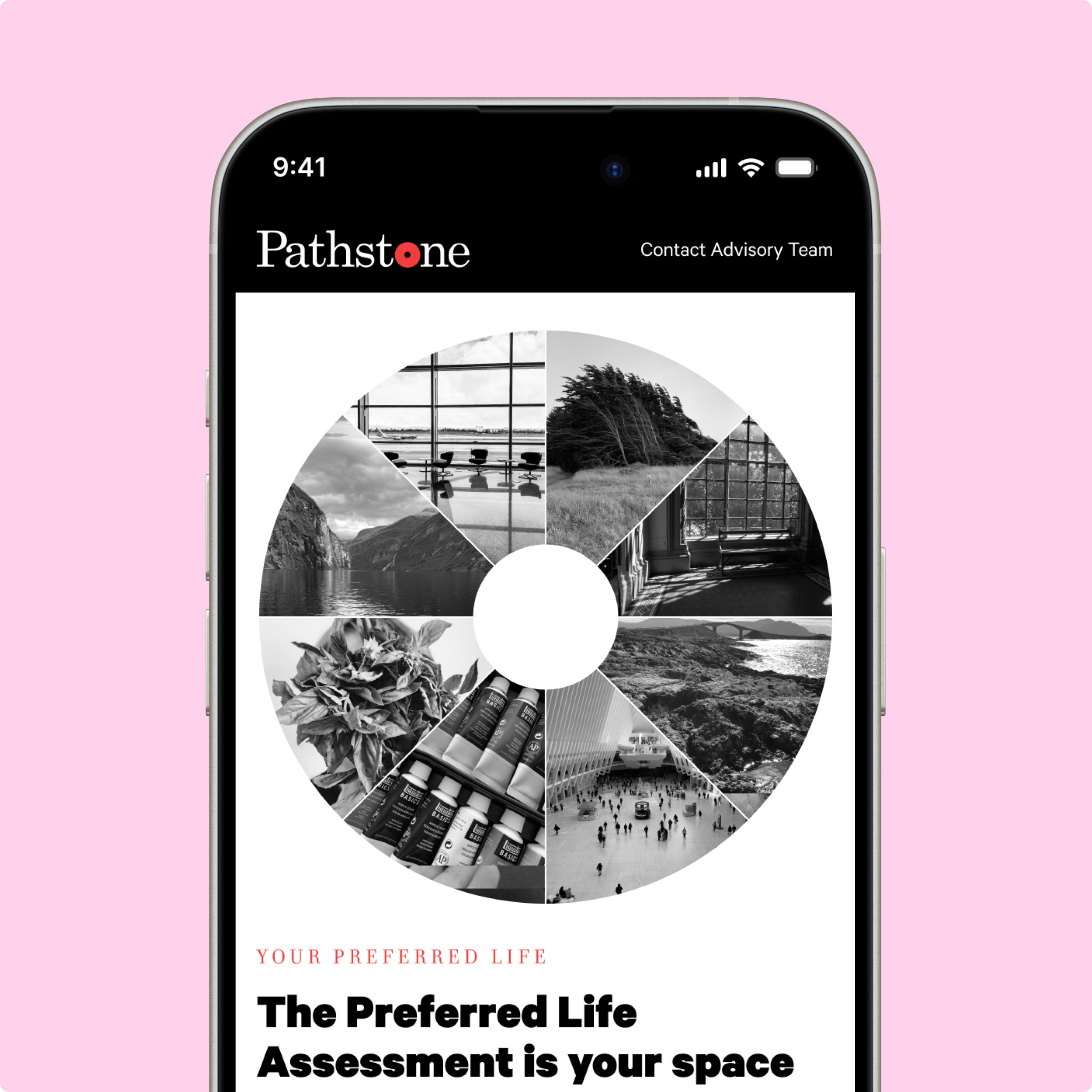 UX and interface design for Pathstone’s Preferred Life Assessment tool, built for ultra high net worth individuals and families to structure client insights and support advisory growth.