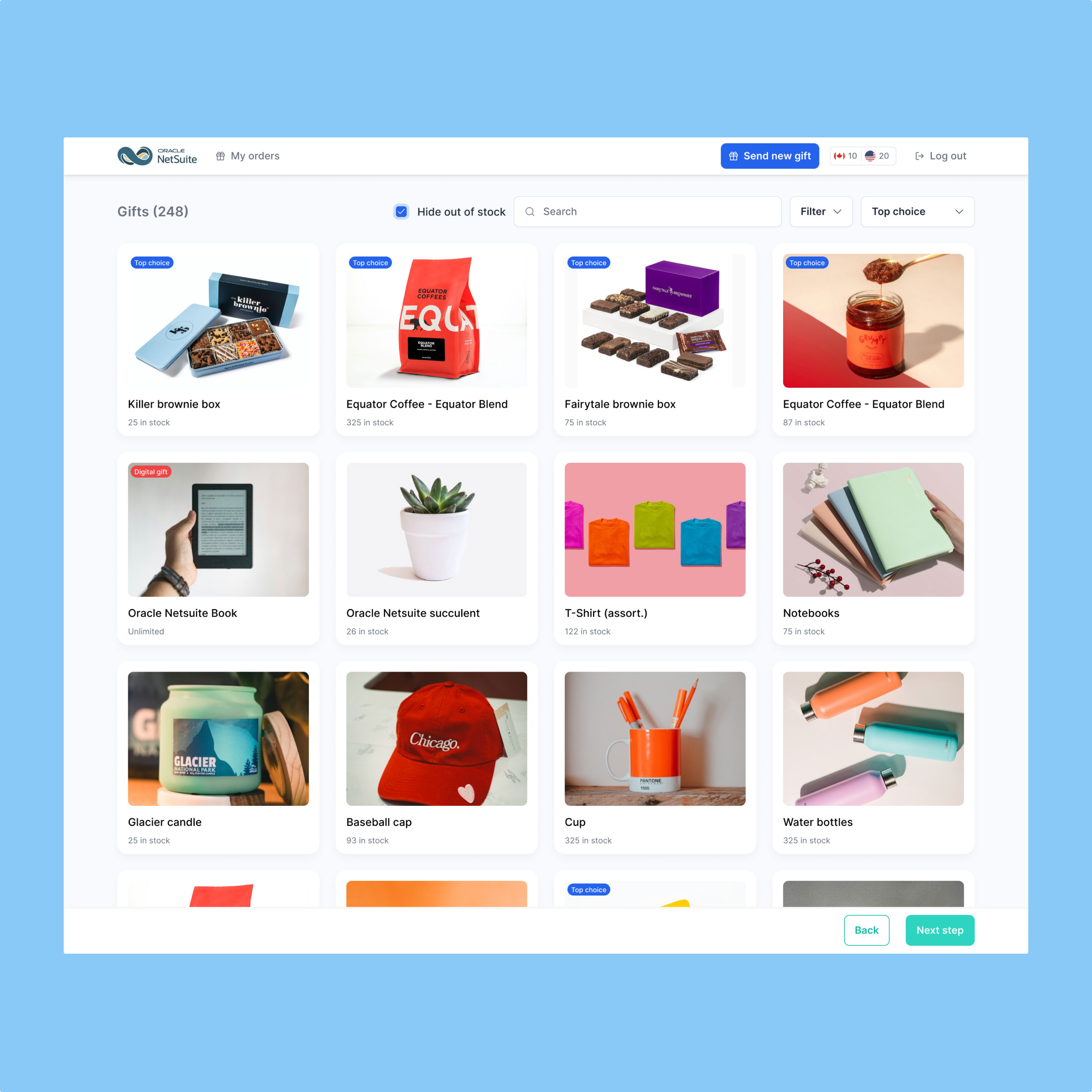 Custom web platform development for Oracle NetSuite corporate gifting. Includes order workflows, approval systems, inventory logic, and enterprise integrations.