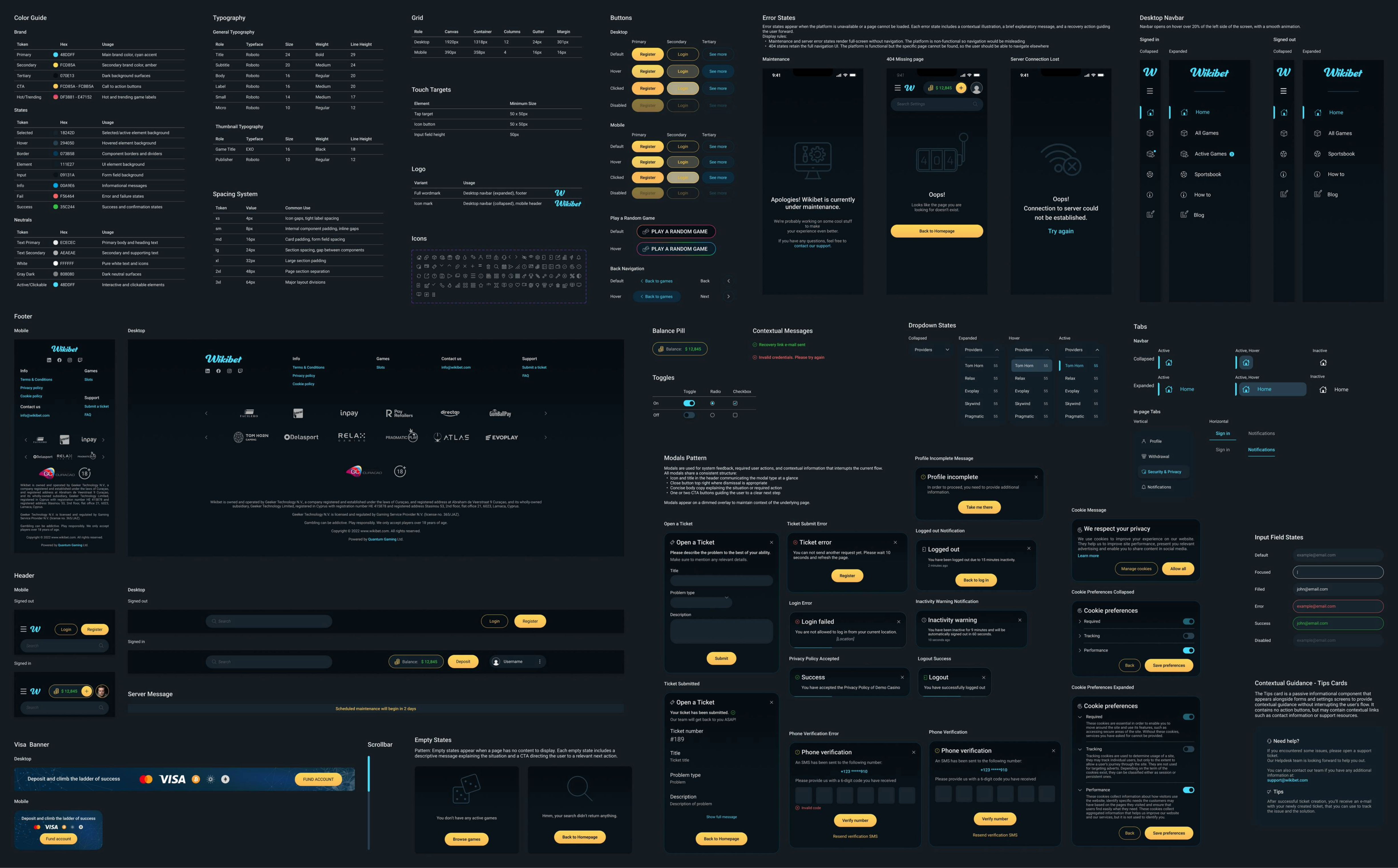 Wikibet Design System and Style Guide