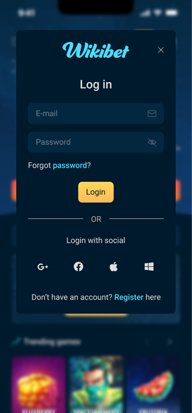 Original modal-based authentication