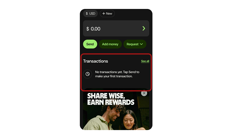 Redesigned empty state