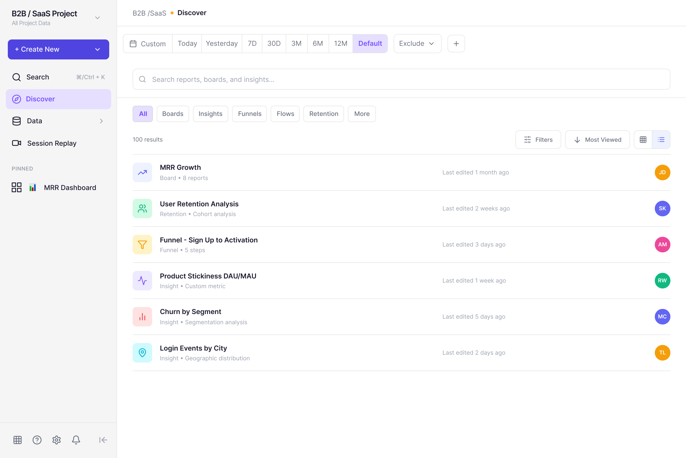 Discover — redesign