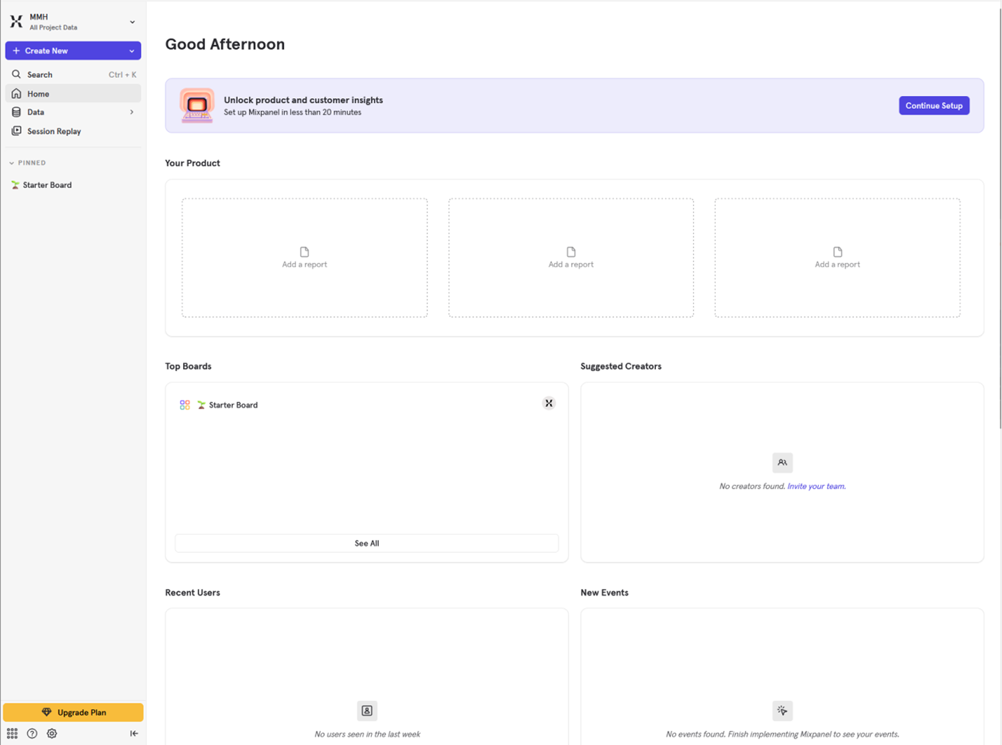 Mixpanel empty state original