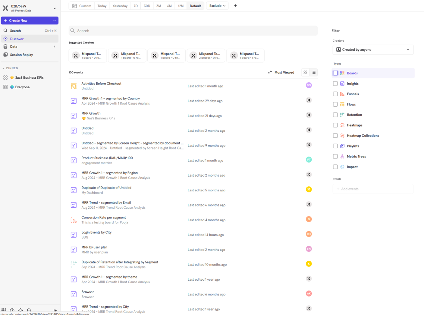 Mixpanel Discover original