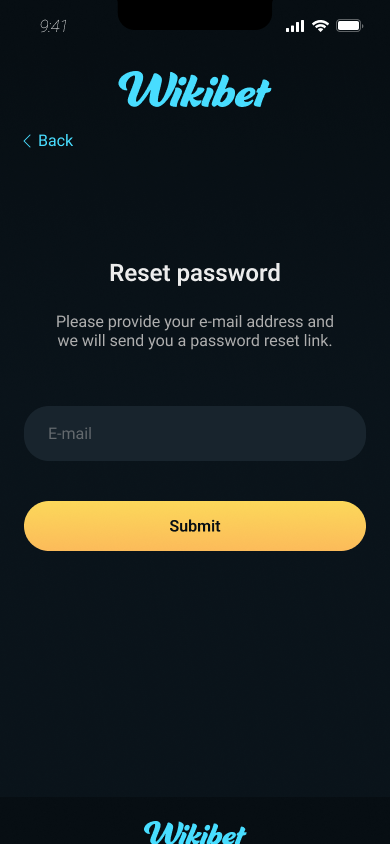 Reset password email input
