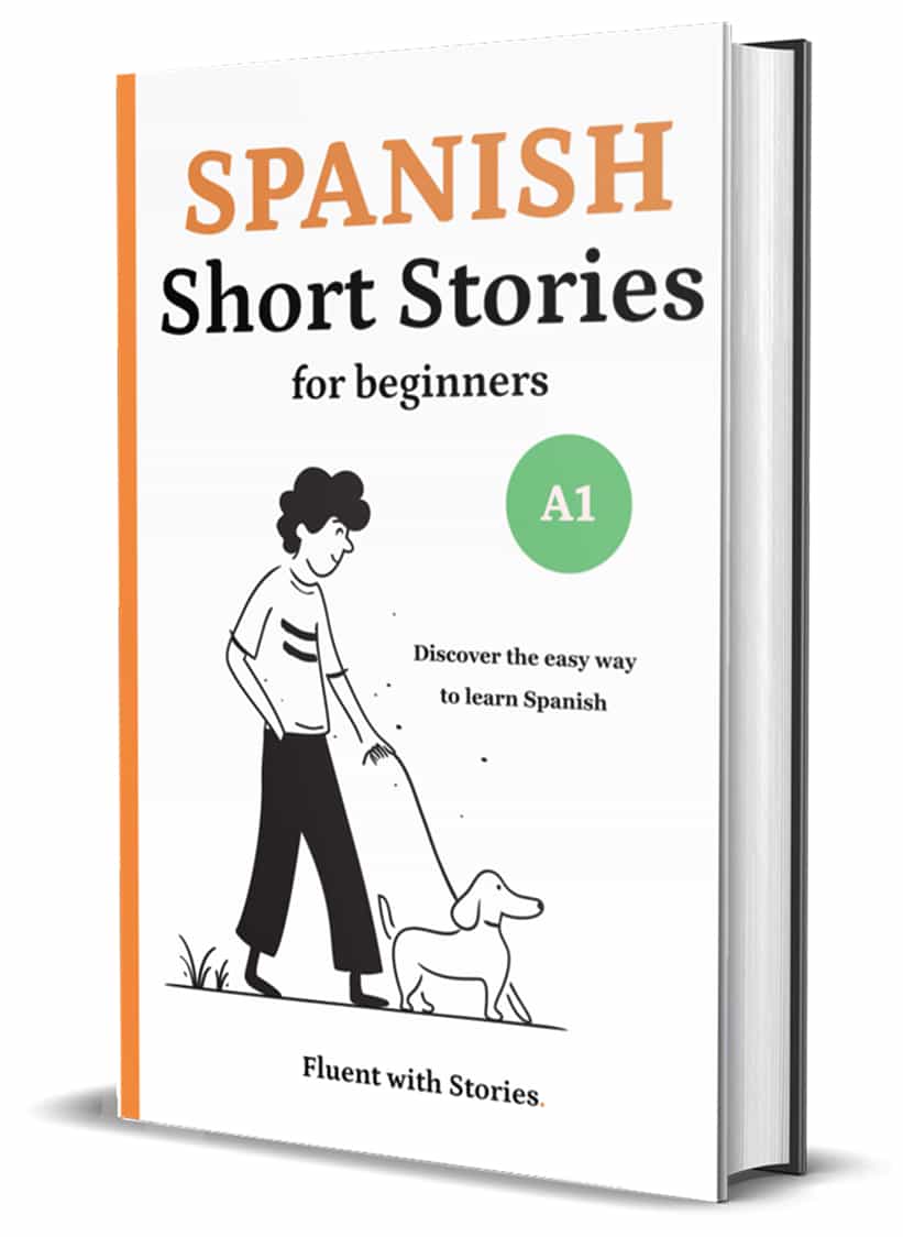 Cover of the Fluent with Stories brand "A1 Spanish Short Stories" eBook