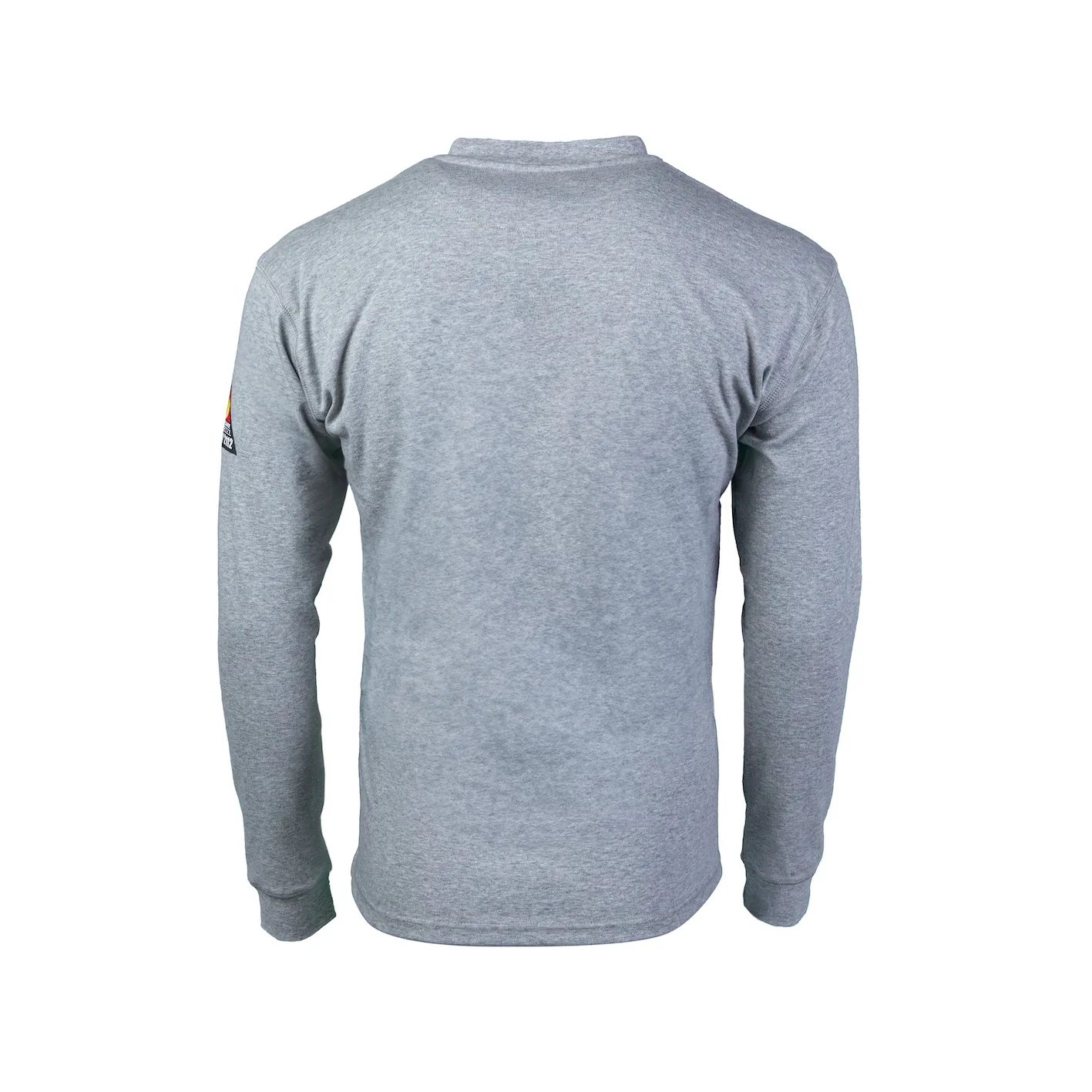Henley Shirt Cotton Marle in Marle — Flamesafe flame-resistant workwear, 6.5oz FR Cotton Interlock – view 2