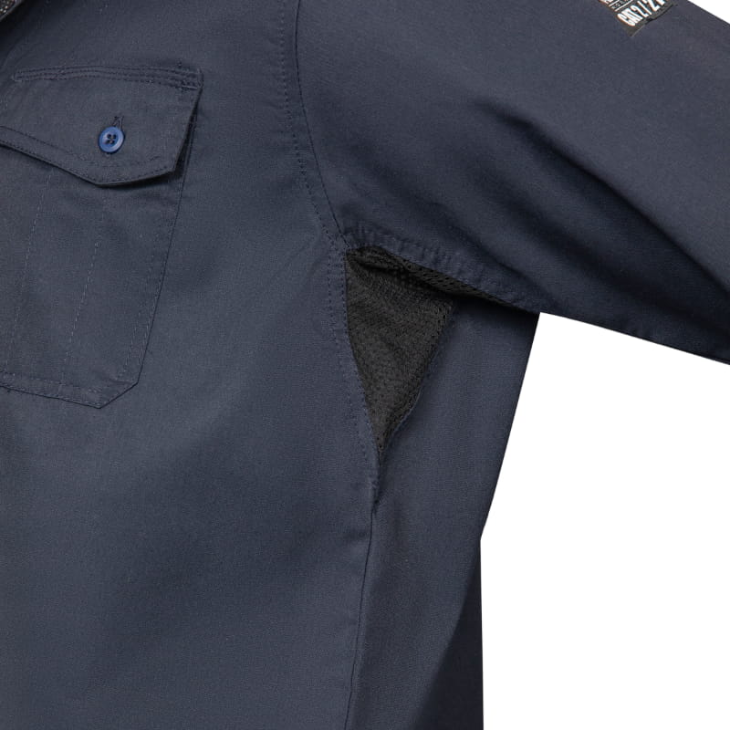 Button Down Shirt Navy FR Lenzing Aramid — Flamesafe flame-resistant workwear – view 12