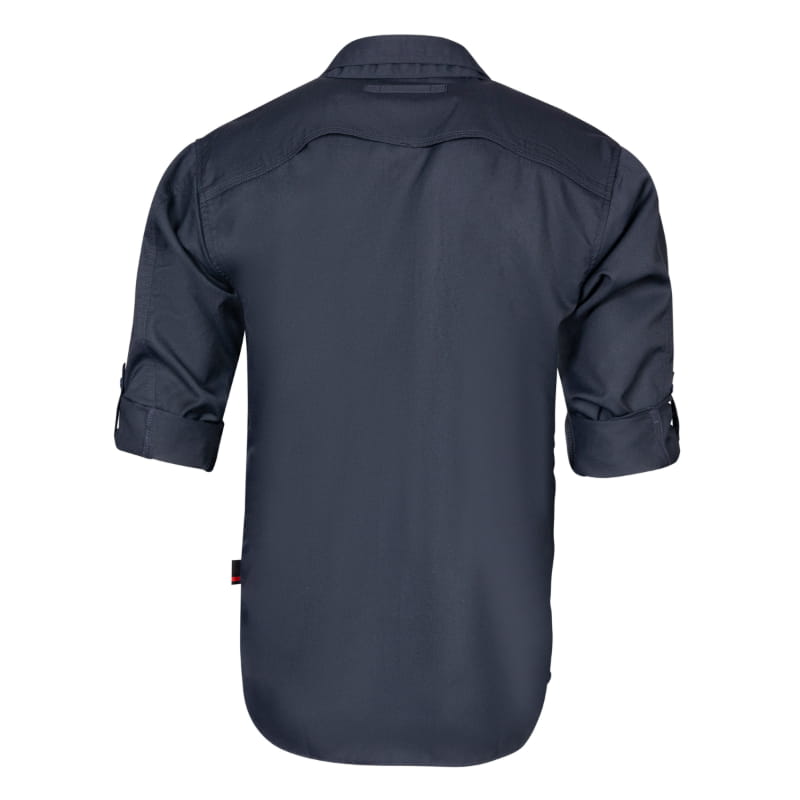 Button Down Shirt Navy FR Lenzing Aramid — Flamesafe flame-resistant workwear – view 5