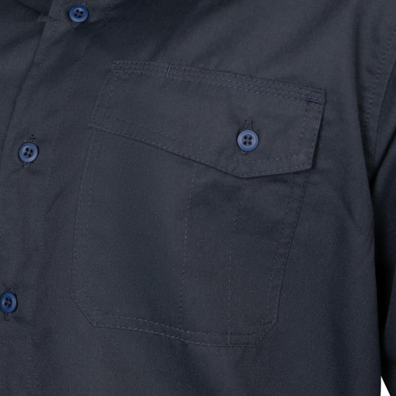 Button Down Shirt Navy FR Lenzing Aramid — Flamesafe flame-resistant workwear – view 14
