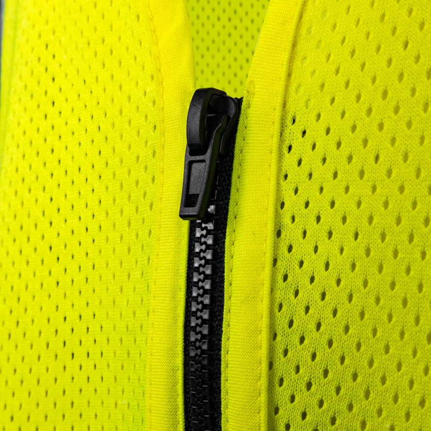 Safety Vest Zip Closure Yellow in Hi-Vis — Flamesafe flame-resistant workwear, 6oz FR Modacrylic Blend – view 2