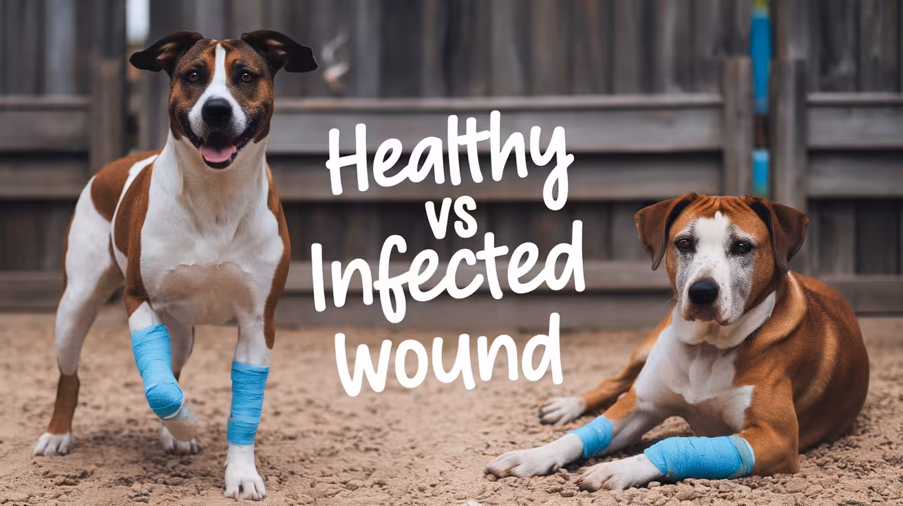 Healthy vs Infected Wound in Dogs