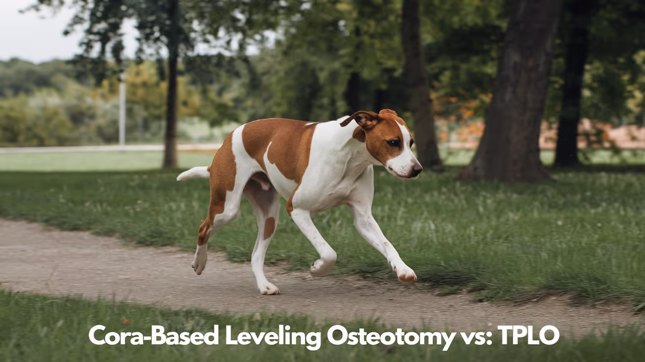 CORA-Based Leveling Osteotomy vs TPLO in Dogs