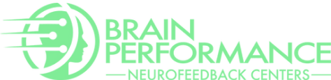 Green Brain Performance Neurofeedback Centers logo with abstract brain graphic