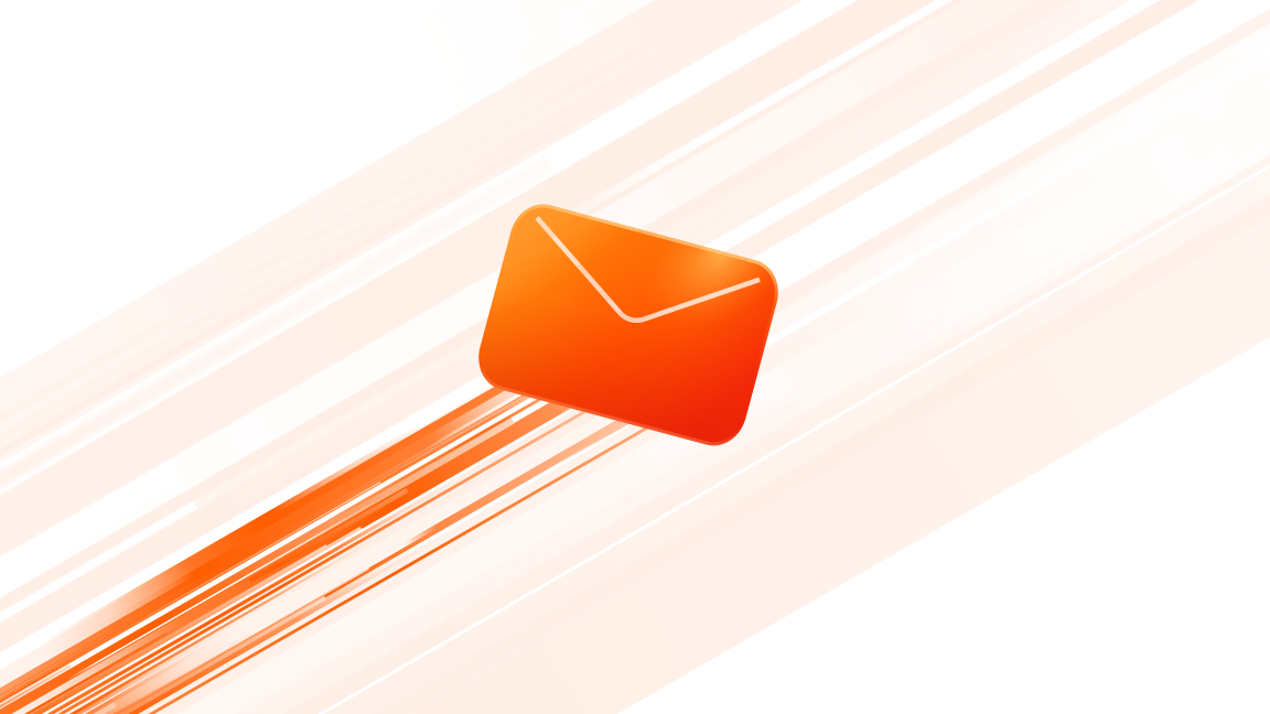 The Uptick Inbox flying envelope graphic