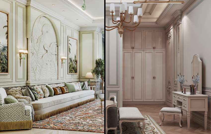 صورة 5 من مشروع تصميم داخلي نيوكلاسيك بألوان هادئة، جدة