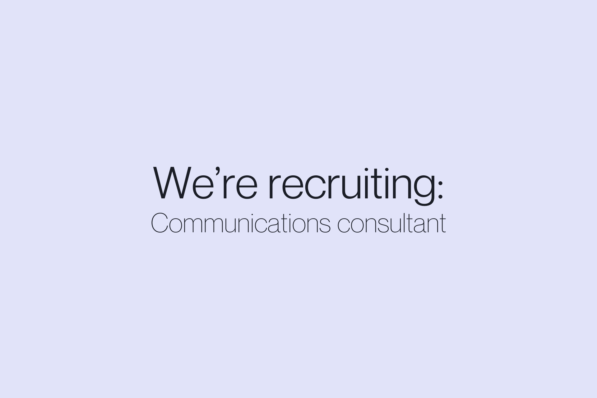 We're recruiting – join Bamla as a Communications Consultant