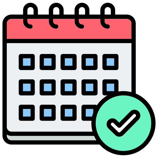 Calendar icon representing Month 1 - Orientation and Training