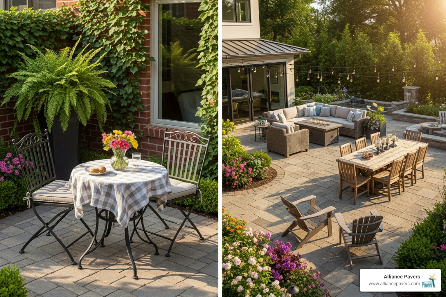 small and large patios - how much does a custom patio cost