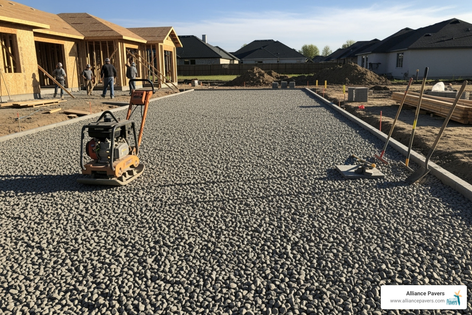 paver driveway installation showing the base preparation layer - driveway paver replacement orlando paver driveway installation showing the base preparation layer - driveway paver replacement orlando