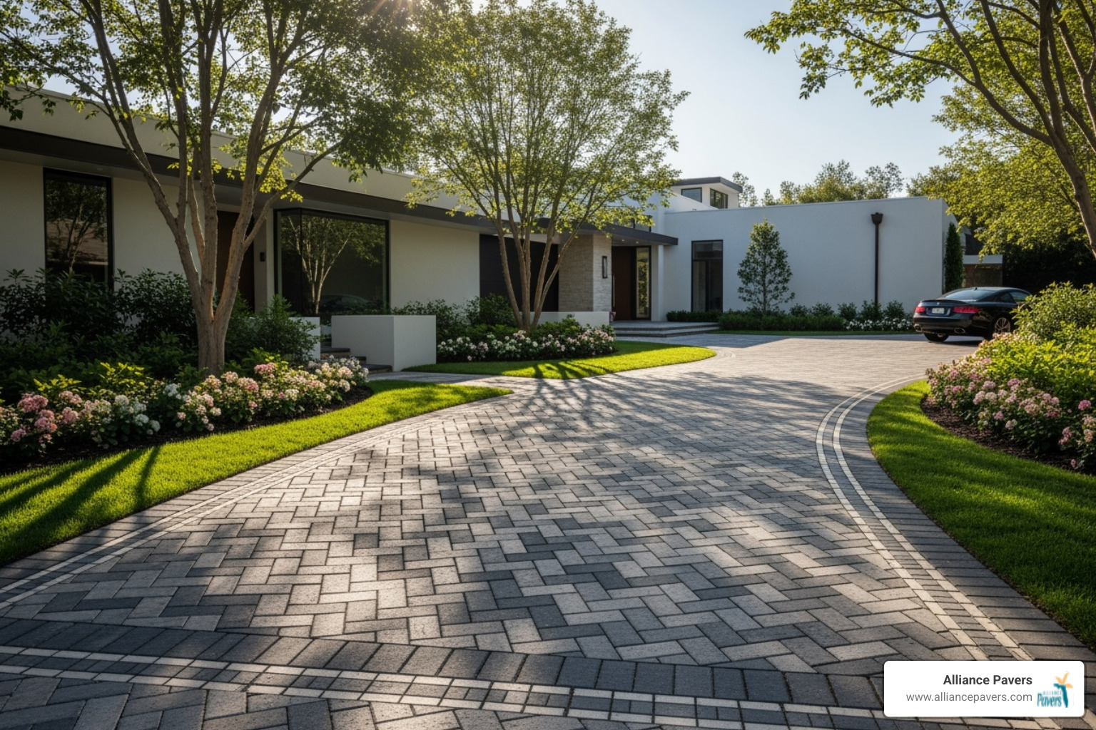 stunning driveway with an intricate paver pattern - driveway paver replacement orlando stunning driveway with an intricate paver pattern - driveway paver replacement orlando