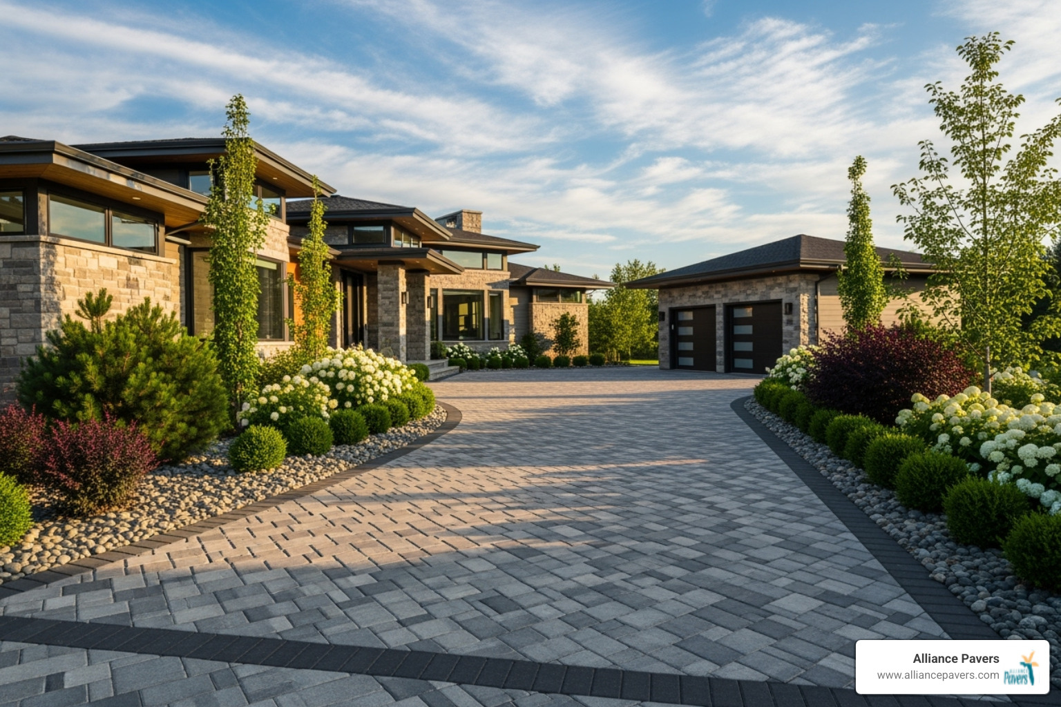 Modern & Mighty: Selecting Long-Lasting Pavers for Your Celebration Driveway