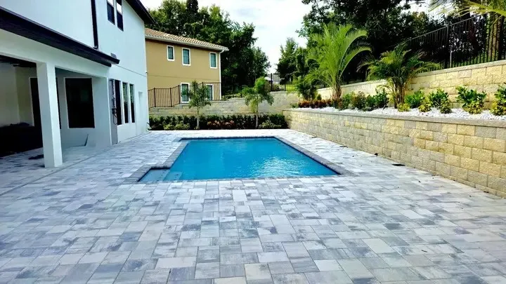 pavement near swimming pool