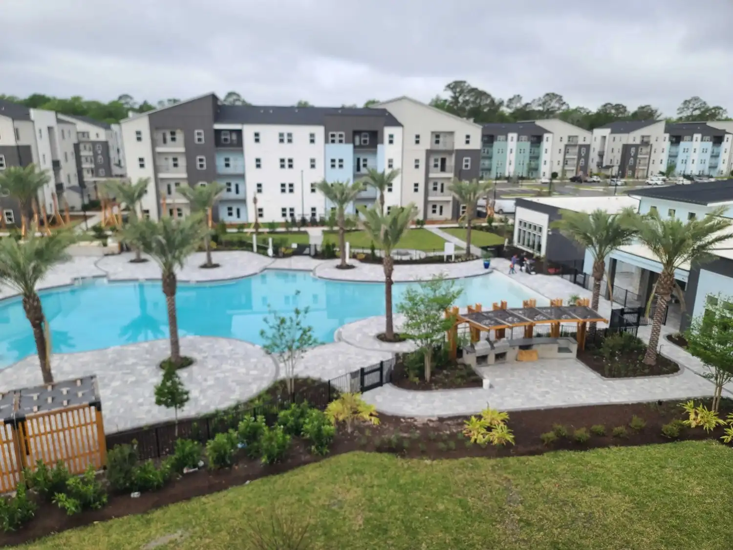 pavement near swimming pool