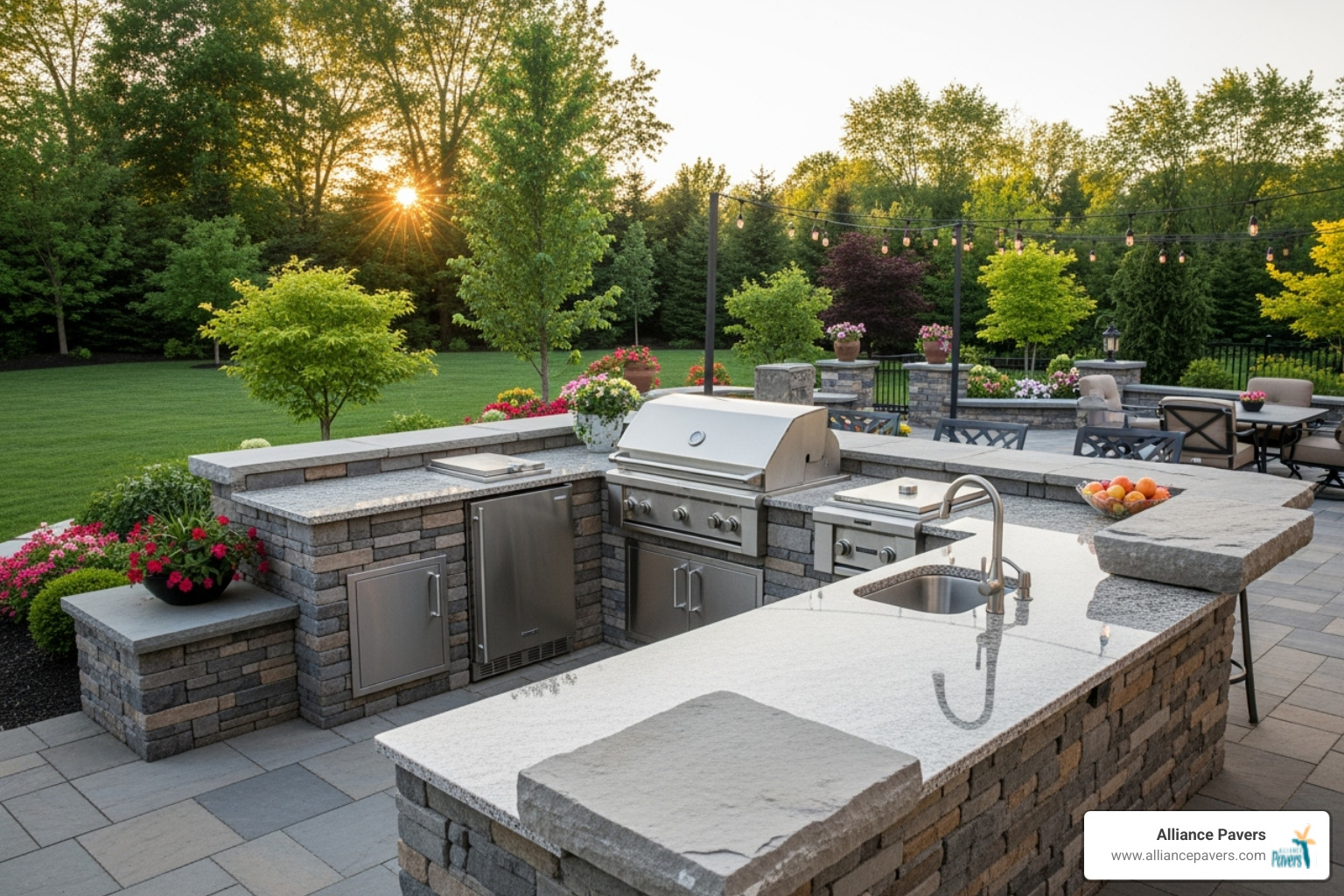 outdoor kitchen with natural stone wall caps - natural stone wall caps outdoor kitchen with natural stone wall caps - natural stone wall caps
