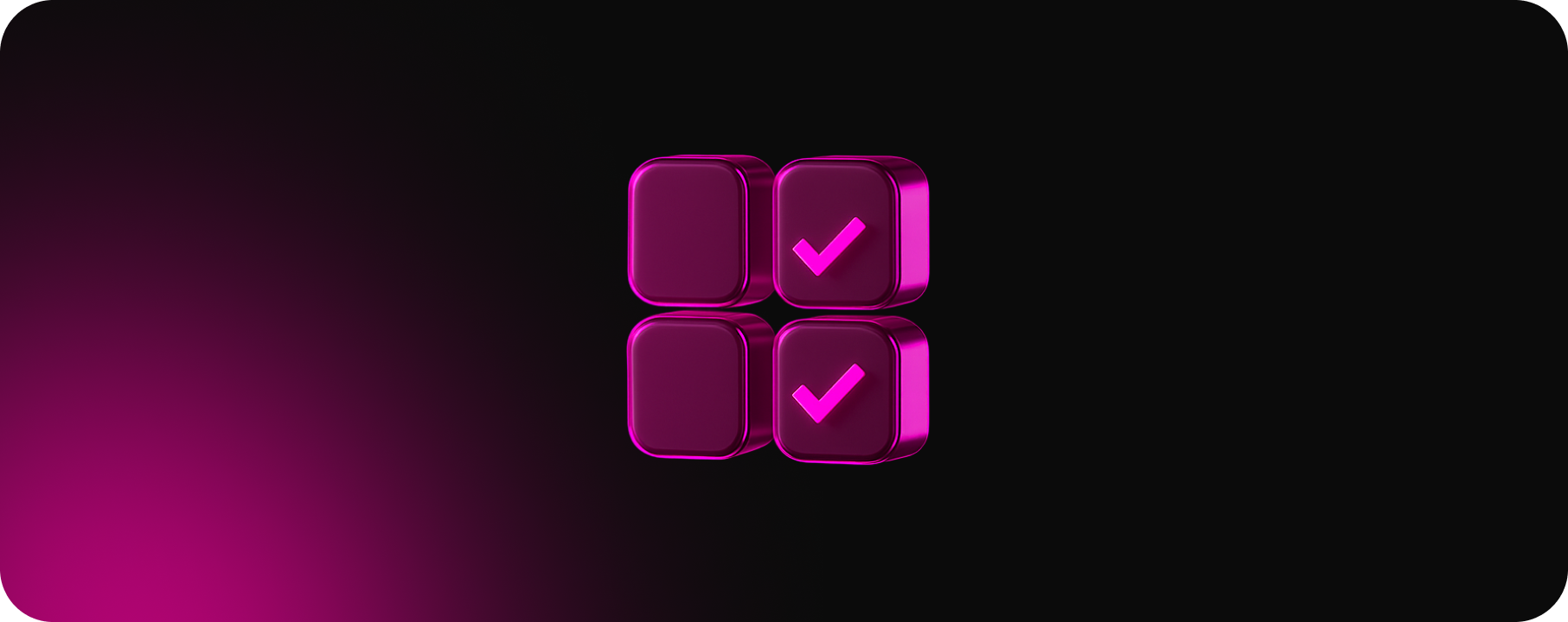 A pink collection of boxes representing web design trends