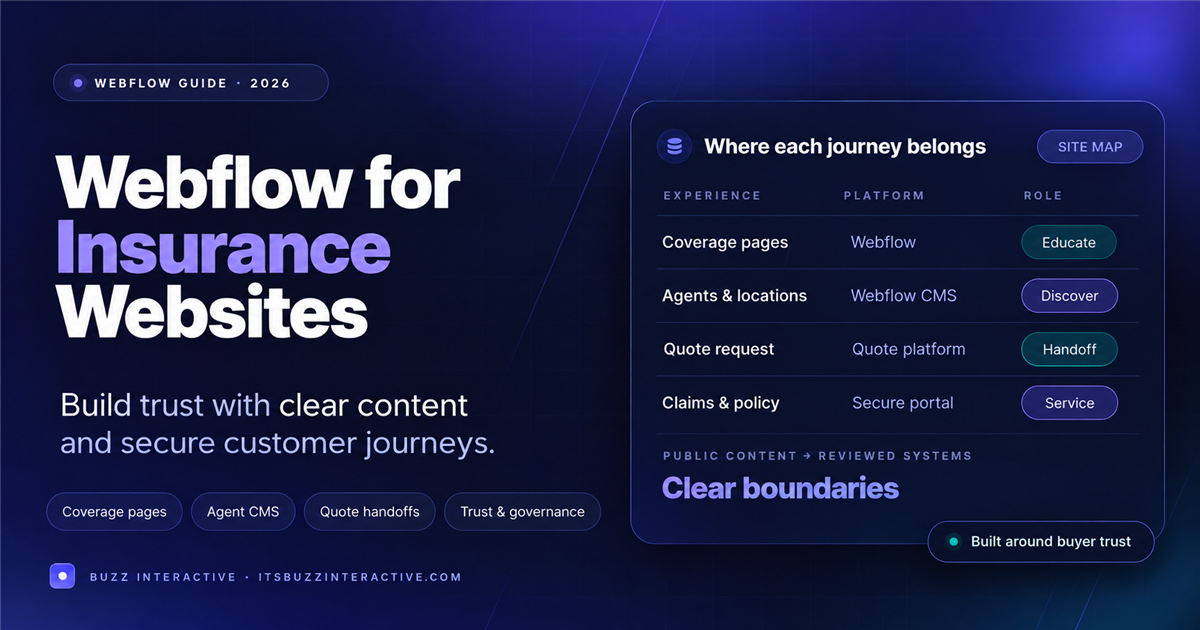 Webflow for Insurance Websites