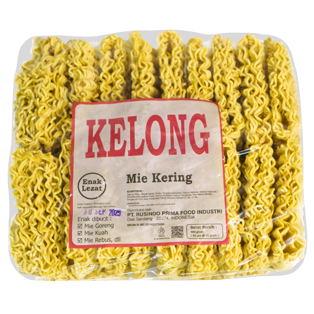 Mie Kering Kelong, Mie Kuning Premium cocok untuk Mie Ayam, Mie Goreng Jawa, Chinese & Telur