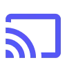 Icône de diffusion sans fil vers un écran.