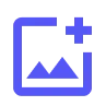Icône illustrant l'ajout d'une image avec un signe plus.