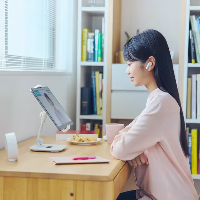生徒が作戦会議（オンラインミーティング）に入室している様子。