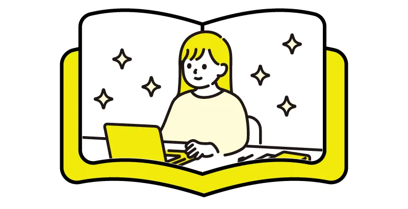 希望に満ちた様子で大学の授業を受けている大学生のイラスト