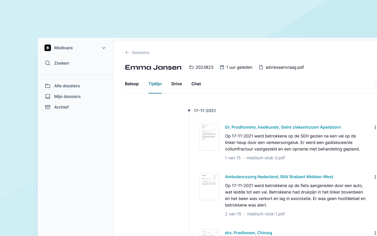 Medivara zet complexe medische dossiers om in kernachtige en overzichtelijke samenvattingen.