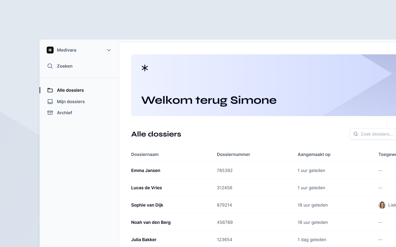 Beheer al je medische dossiers efficiënt met Medivara.