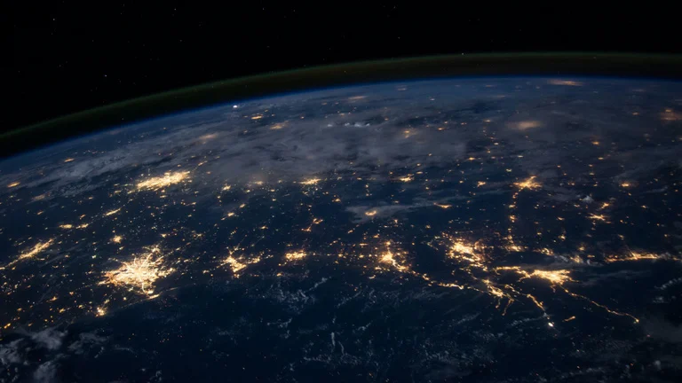 Photo planète terre surpeuplée