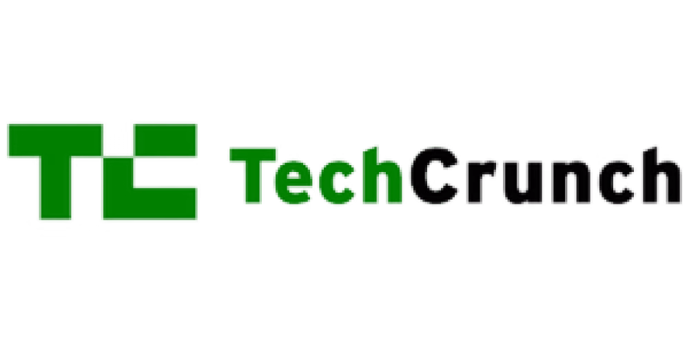 TechCrunch logo with letters 'TC' in bold green followed by the word 'TechCrunch' where 'Tech' is in green and 'Crunch' in black.