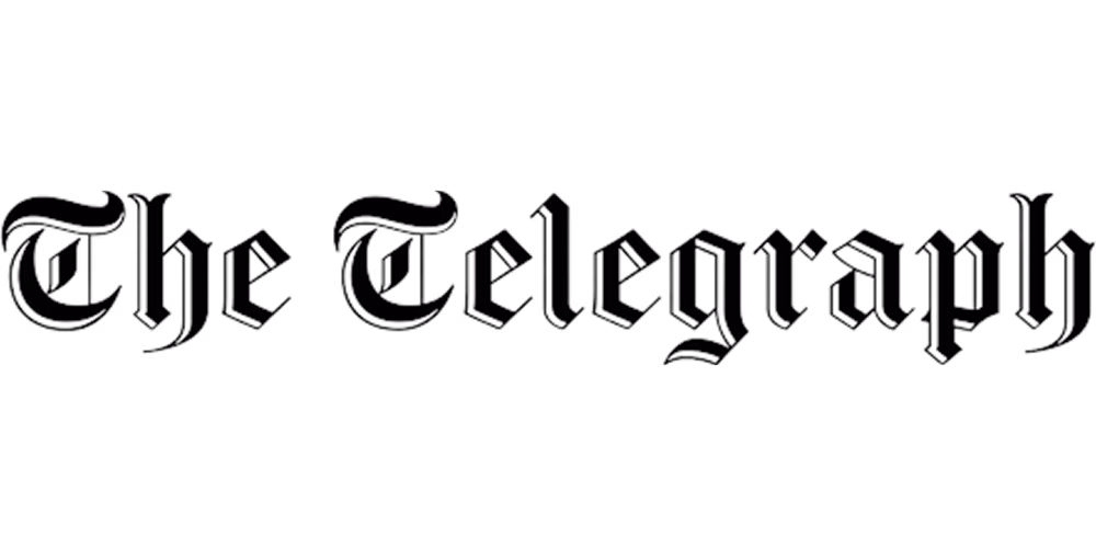 The Telegraph logo in blackletter font.