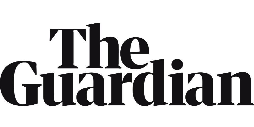 The Guardian logo in black serif font on a transparent background.
