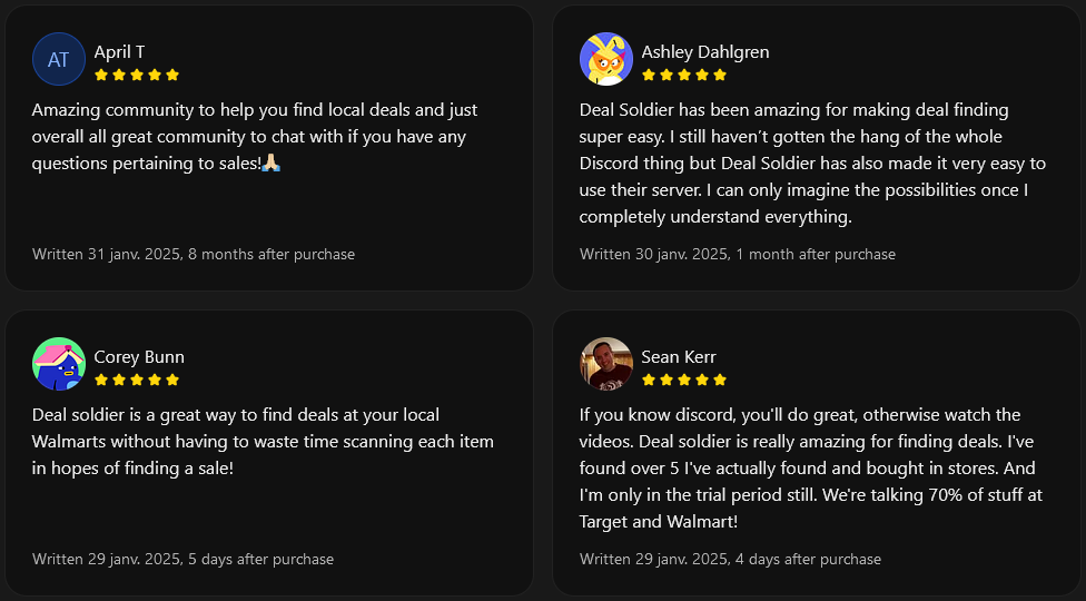 Deal Soldier Reviews