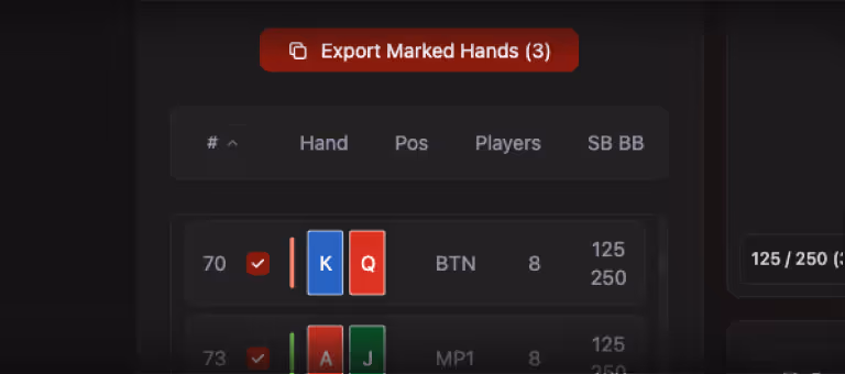 Exportar mãos