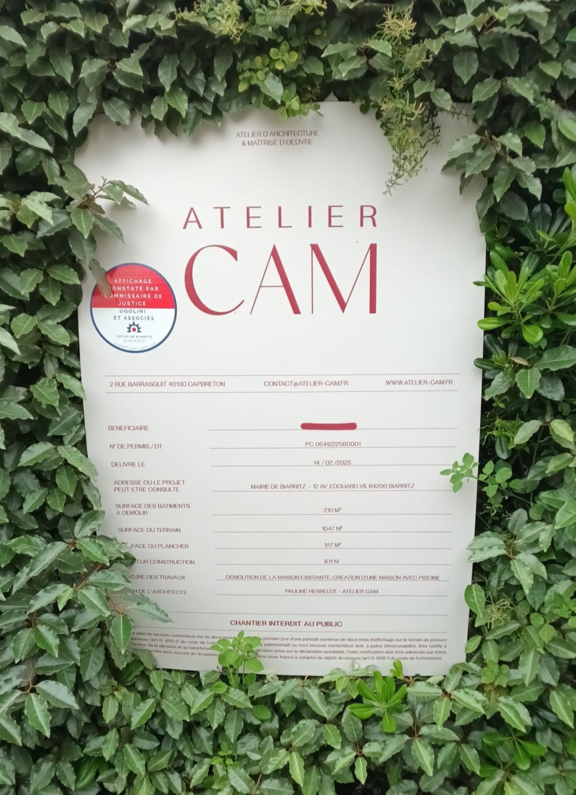 PROJET ILBARRITZ - PERMIS DE CONSTRUIRE pour cette très grande villa ultra moderne à l'architecture contemporaine sur le front de mer de Biarritz.