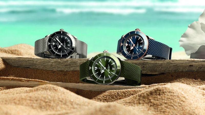 La nouvelle SuperOcean Heritage s’arme du nouveau calibre B31 à remontage automatique exclusif à Breitling.