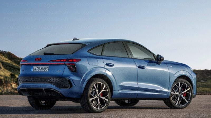 La poupe du futur Audi Q3 Sportback devrait reprendre l'éclairage sophistiqué du Q3 classique.