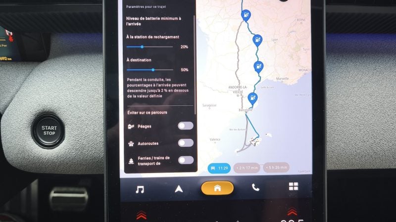 Avec la planification d'itinéraire intelligente des électriques, la navigation intégrée pourrait retrouver des couleurs.