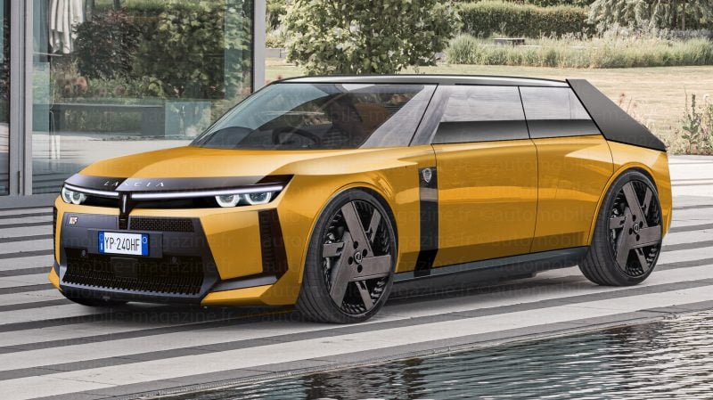 Attendue en 2028, la berline compacte Lancia Delta recevra sur ses versions haut de gamme le lable HF Integrale.