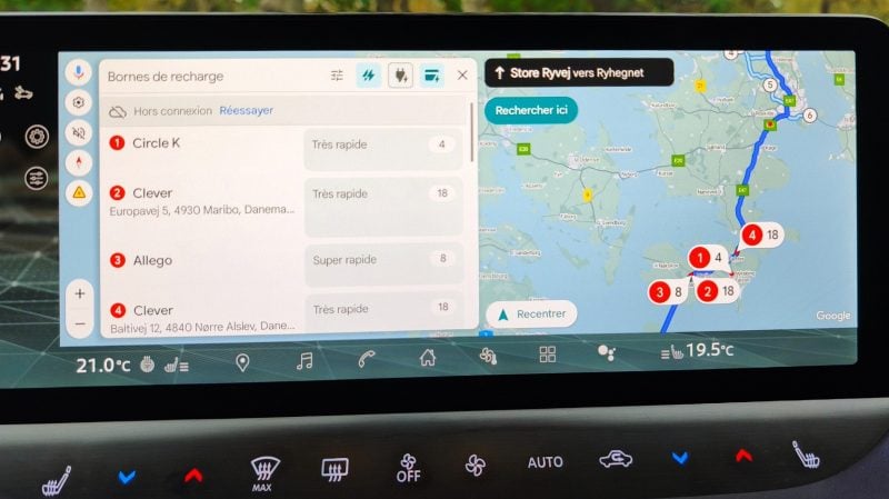 Une des grande force de la Leaf 2026 est d'embarquer un planificateur d'itinéraire.